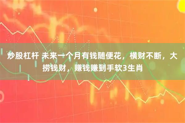 炒股杠杆 未来一个月有钱随便花,横财不断,大捞钱财,赚钱赚到手软3生肖